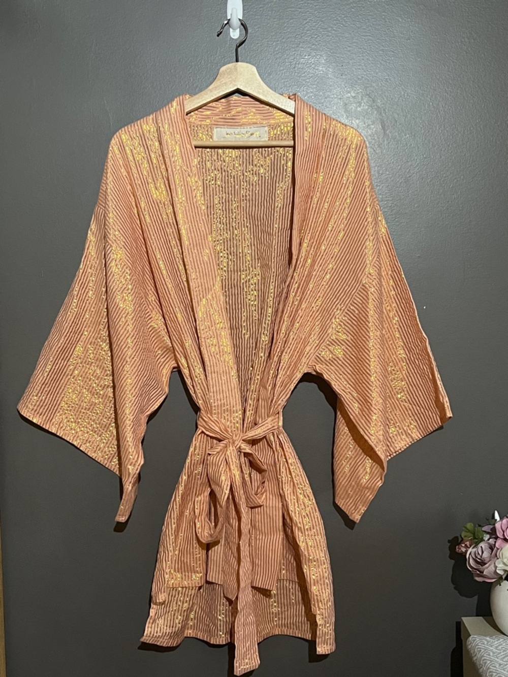 Jen’s Pirate Booty x Free People Metallic Stripe Kimono Robe - Picture 2 of 10